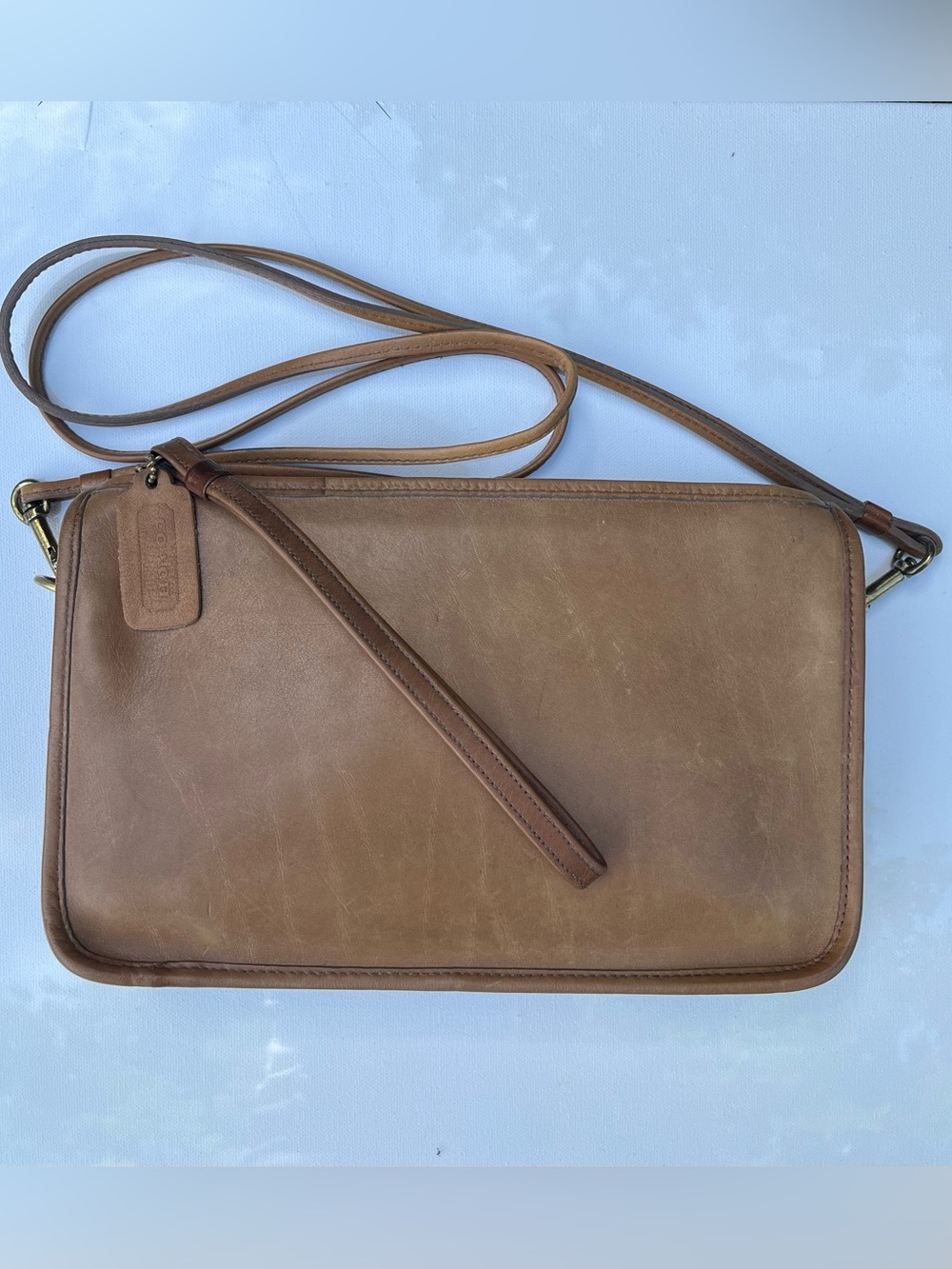 Vintage Coach Zippered Clutch - Style 9455 - NYC - Putty